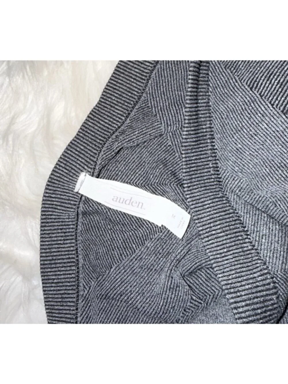 Auden Unlined Seamless Bandeau Bra Pullover Womens M Medium Gray